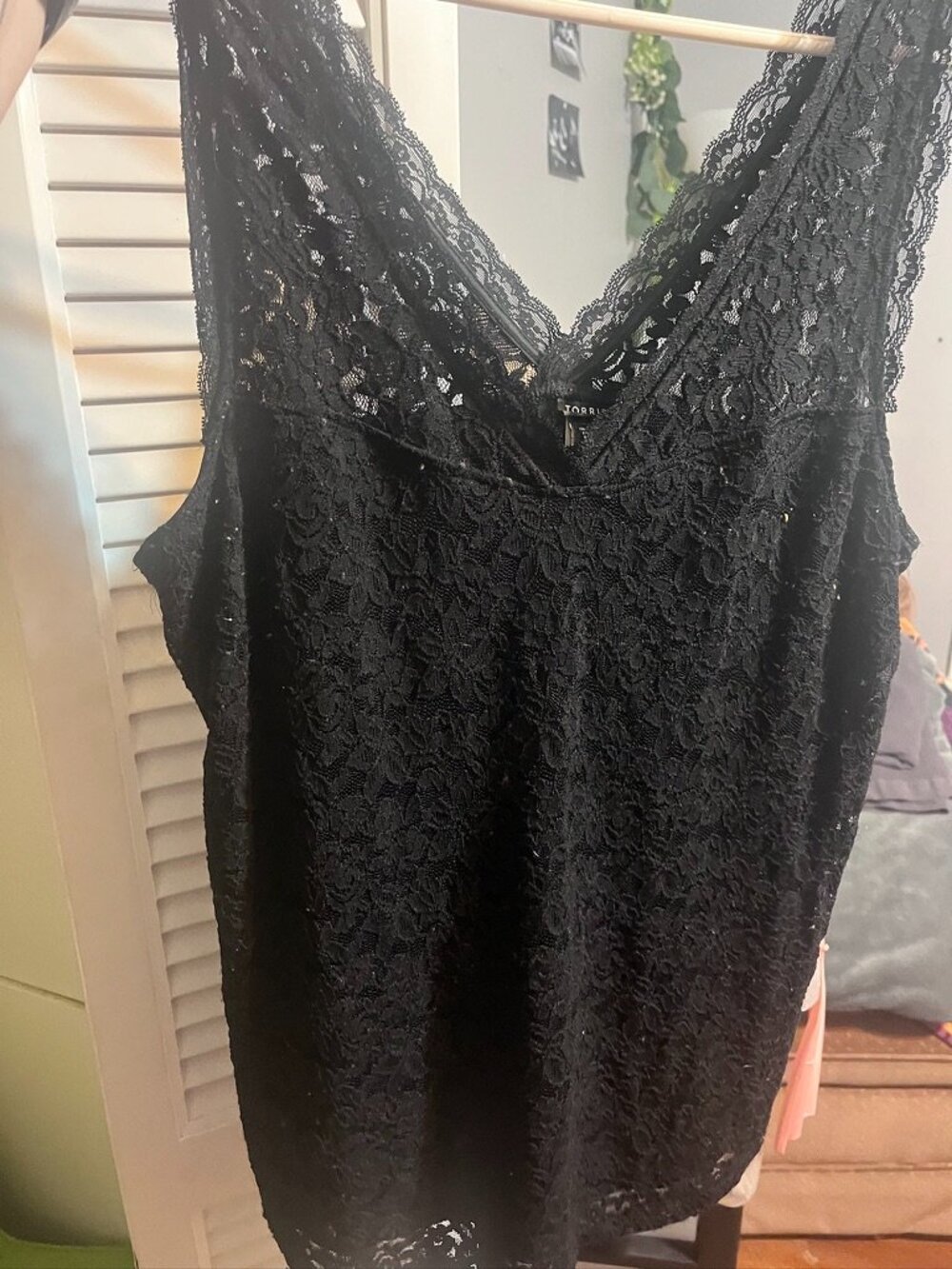 Torrid Size 1 Stretch Black Lace Tank